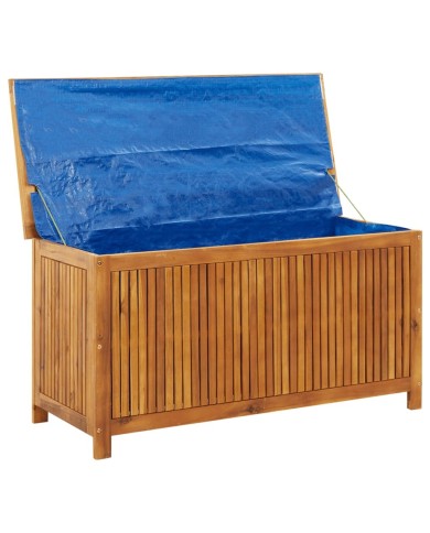 Boîte de rangement de jardin 113x50x58 cm Bois d'acacia solide