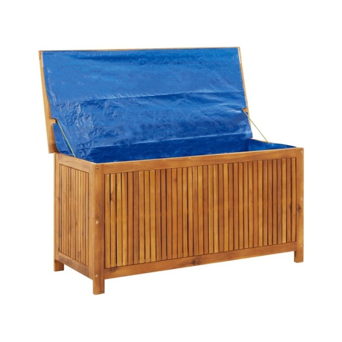 Boîte de rangement de jardin 113x50x58 cm Bois d'acacia solide