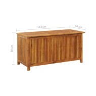 Boîte de rangement de jardin 113x50x58 cm Bois d'acacia solide