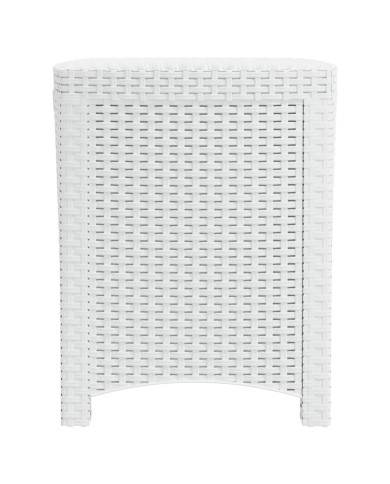 Boîte de rangement de jardin 39x39x46 cm Rotin PP Blanc