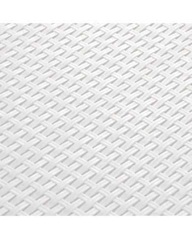 Boîte de rangement de jardin 39x39x46 cm Rotin PP Blanc