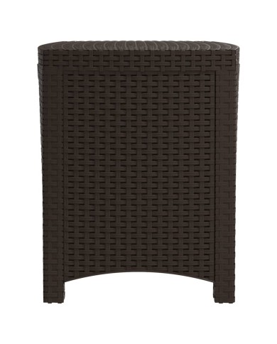 Boîte de rangement de jardin 39x39x46 cm Rotin PP Marron