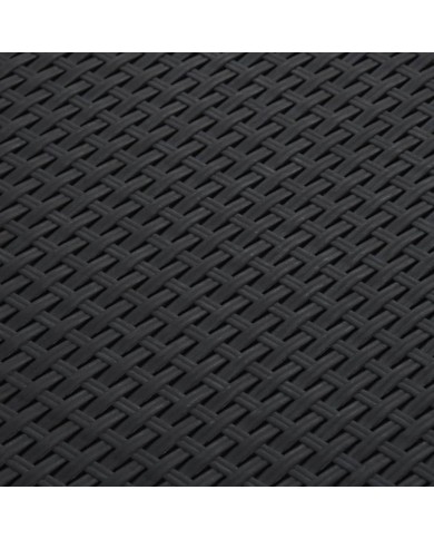 Boîte de rangement de jardin 39x39x46 cm Rotin PP Graphite