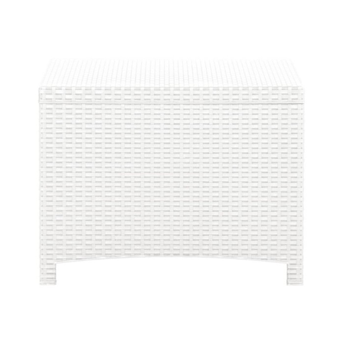 Boîte de rangement de jardin 60x54x41 cm Rotin PP Blanc