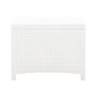Boîte de rangement de jardin 60x54x41 cm Rotin PP Blanc