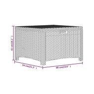Boîte de rangement de jardin 60x54x41 cm Rotin PP Blanc