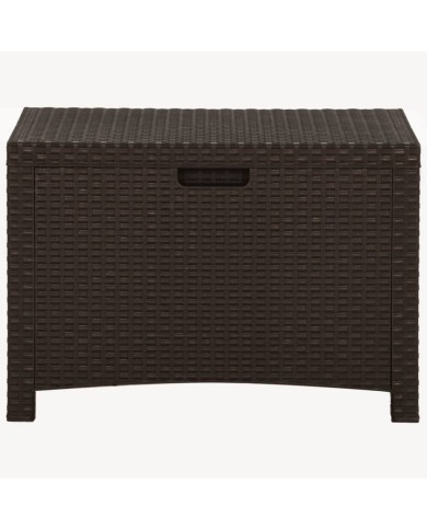 Boîte de rangement de jardin 60x54x41 cm Rotin PP Marron