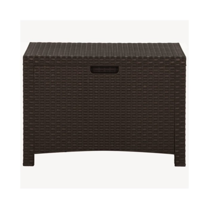 Boîte de rangement de jardin 60x54x41 cm Rotin PP Marron