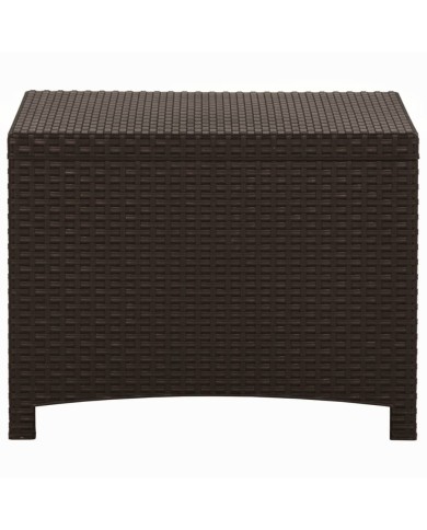 Boîte de rangement de jardin 60x54x41 cm Rotin PP Marron