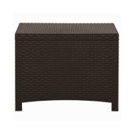 Boîte de rangement de jardin 60x54x41 cm Rotin PP Marron