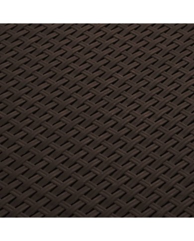 Boîte de rangement de jardin 60x54x41 cm Rotin PP Marron