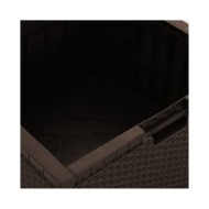 Boîte de rangement de jardin 60x54x41 cm Rotin PP Marron