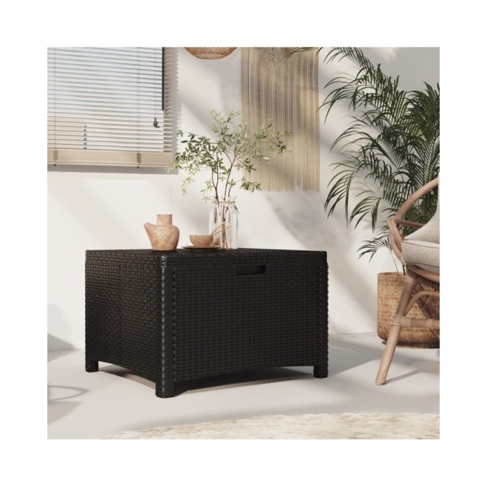 Boîte de rangement de jardin 60x54x41 cm Rotin PP Graphite