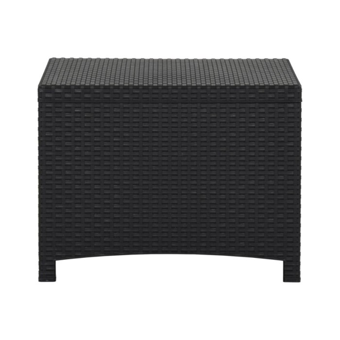 Boîte de rangement de jardin 60x54x41 cm Rotin PP Graphite