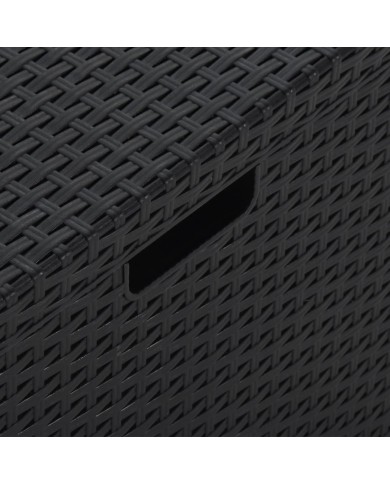 Boîte de rangement de jardin 60x54x41 cm Rotin PP Graphite