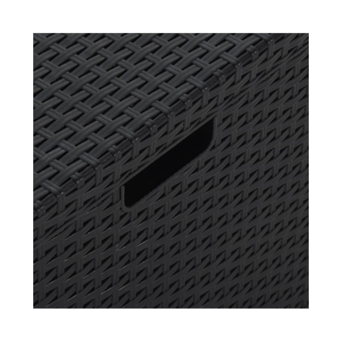 Boîte de rangement de jardin 60x54x41 cm Rotin PP Graphite