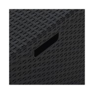 Boîte de rangement de jardin 60x54x41 cm Rotin PP Graphite