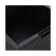 Boîte de rangement de jardin 60x54x41 cm Rotin PP Graphite