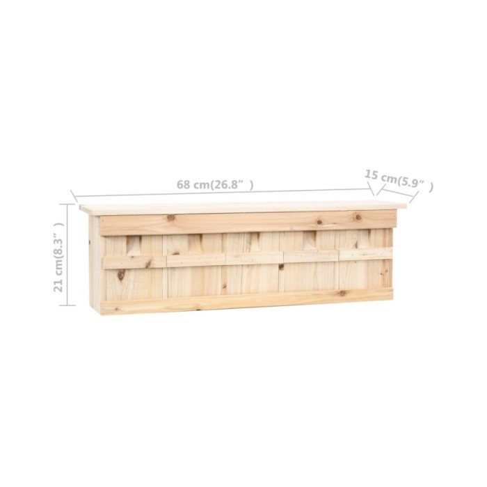 Maison pour moineau avec 5 chambres 68x15x21 cm Bois de sapin