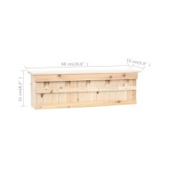 Maison pour moineau avec 5 chambres 68x15x21 cm Bois de sapin