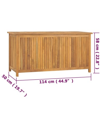 Boîte de jardin 114x50x58 cm Bois massif de teck