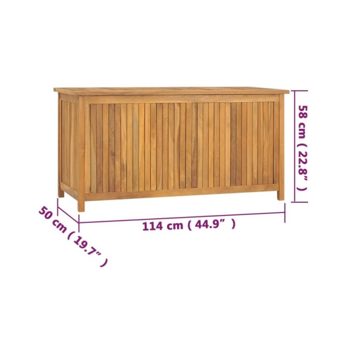 Boîte de jardin 114x50x58 cm Bois massif de teck