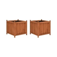 Jardinières surélevées 2 pcs 50x50x50 cm Bois de sapin