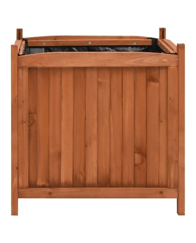 Jardinières surélevées 2 pcs 50x50x50 cm Bois de sapin