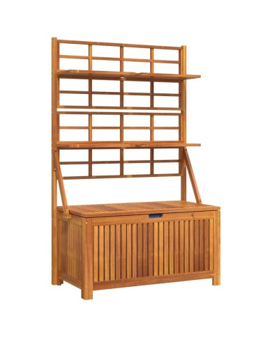 Boîte de rangement avec treillis 99x50x160 cm Acacia massif