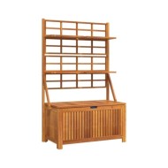 Boîte de rangement avec treillis 99x50x160 cm Acacia massif