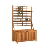 Boîte de rangement avec treillis 99x50x160 cm Acacia massif