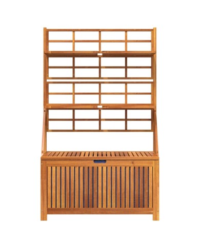 Boîte de rangement avec treillis 99x50x160 cm Acacia massif