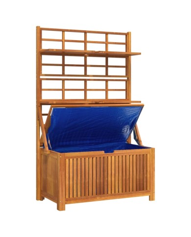 Boîte de rangement avec treillis 99x50x160 cm Acacia massif