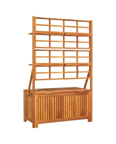 Boîte de rangement avec treillis 99x50x160 cm Acacia massif