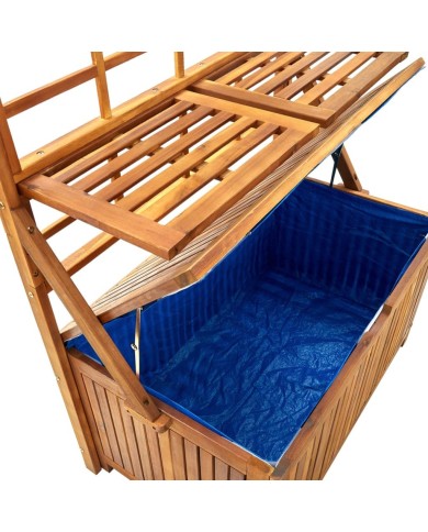 Boîte de rangement avec treillis 99x50x160 cm Acacia massif