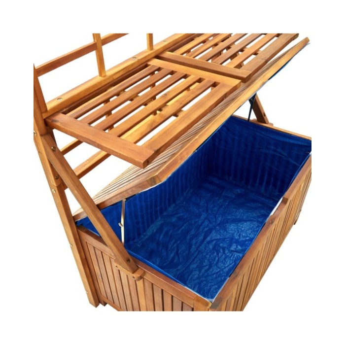 Boîte de rangement avec treillis 99x50x160 cm Acacia massif