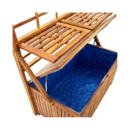 Boîte de rangement avec treillis 99x50x160 cm Acacia massif