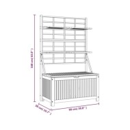 Boîte de rangement avec treillis 99x50x160 cm Acacia massif