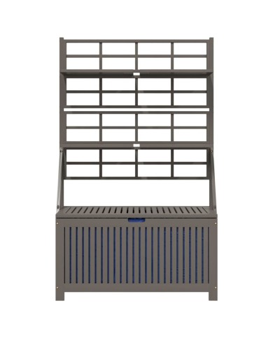 Boîte de rangement et treillis Gris 99x50x160 cm Acacia massif
