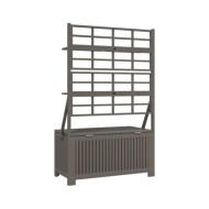 Boîte de rangement et treillis Gris 99x50x160 cm Acacia massif