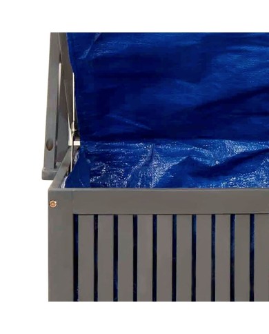 Boîte de rangement et treillis Gris 99x50x160 cm Acacia massif