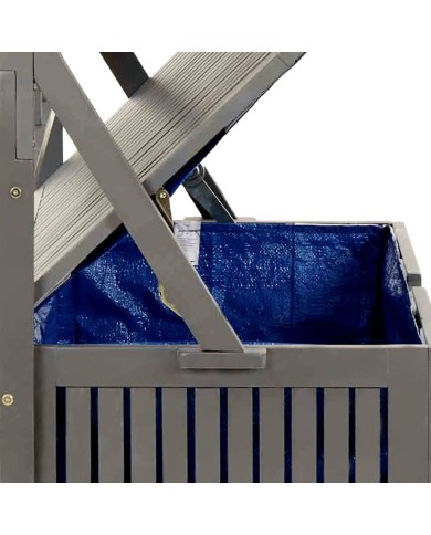 Boîte de rangement et treillis Gris 99x50x160 cm Acacia massif