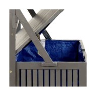 Boîte de rangement et treillis Gris 99x50x160 cm Acacia massif