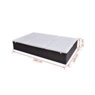 Chaise longue double avec coussin Résine tressée Marron
