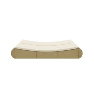 Chaise longue d'extérieur Résine tressée Beige