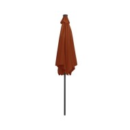 Parasol avec LED et mât en aluminium 300 cm Terre cuite