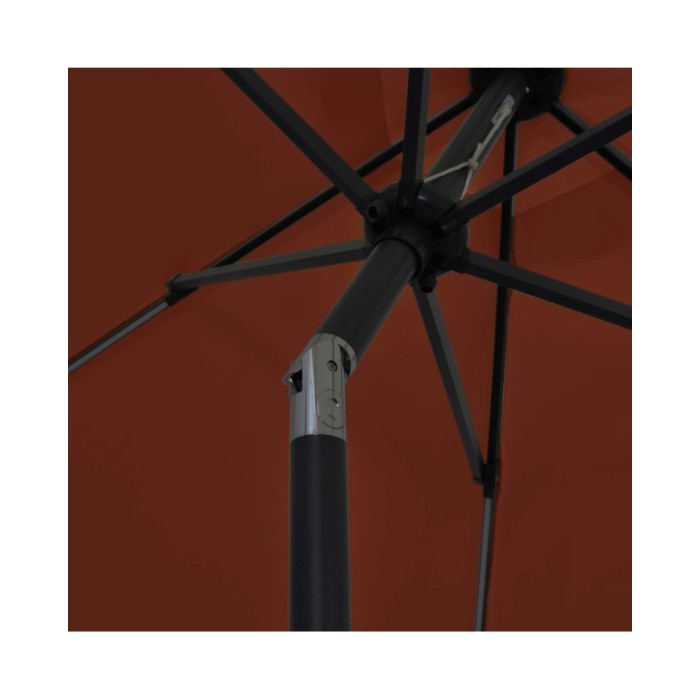 Parasol avec LED et mât en aluminium 300 cm Terre cuite