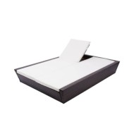 Lit de repos d'extérieur avec coussin Résine tressée Marron