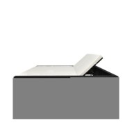Lit de repos d'extérieur avec coussin Résine tressée Noir