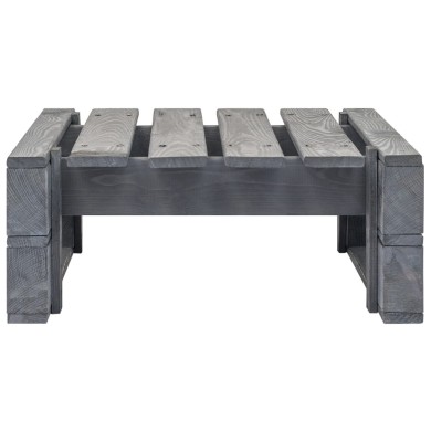 Repose-pied palette de jardin Bois Gris